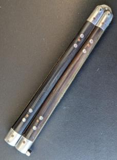 Minty WWII Era Philippine Bowie Blade Balisong, Batangas Butterfly Knife Horn 11.5" 29cm Minty WWII Era Philippine Bowie Blade Balisong, Batangas Butterfly Knife Horn 11.5" 29cm