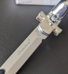 NIB AGA CAMPOLIN BRAZILIAN HORN DOMINUS 23CM-9"-23cm BAYONET LEVER ACTION AUTOMATIC STILETTO NIB AGA CAMPOLIN BRAZILIAN HORN DOMINUS 23CM-9"-23cm BAYONET LEVER ACTION AUTOMATIC STILETTO