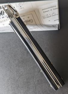 NIB AGA CAMPOLIN BRAZILIAN HORN DOMINUS 23CM-9"-23cm BAYONET LEVER ACTION AUTOMATIC STILETTO NIB AGA CAMPOLIN BRAZILIAN HORN DOMINUS 23CM-9"-23cm BAYONET LEVER ACTION AUTOMATIC STILETTO