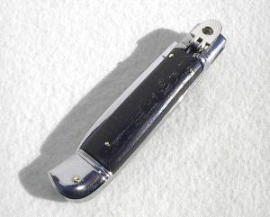 NOS AKC 8" ITALIAN SWITCHBLADE LEVER LOCK EXOTIC AFRICAN EBONY WOOD MANIAGO ITALY