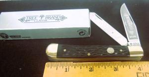 4" BOKER TREE BRAND TRAPPER 2525 BONE SCALES UNUSED IN BOX GERMAN MADE
