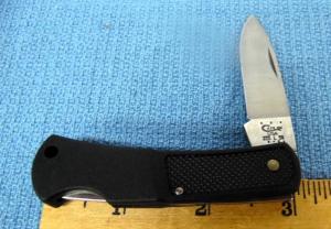 CASE XX 225L BLACK 3-1/4" LOCKBACK UNUSED POCKET KNIFE 