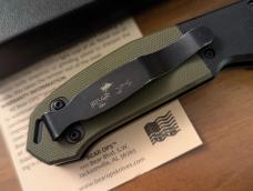 NIB Bear OPS Bold Action V Recurve Tanto Automatic Knife Black/Green G-10 (3.75" Black)