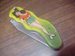 Russian RPK Beautiful girl knife Red top & shorts