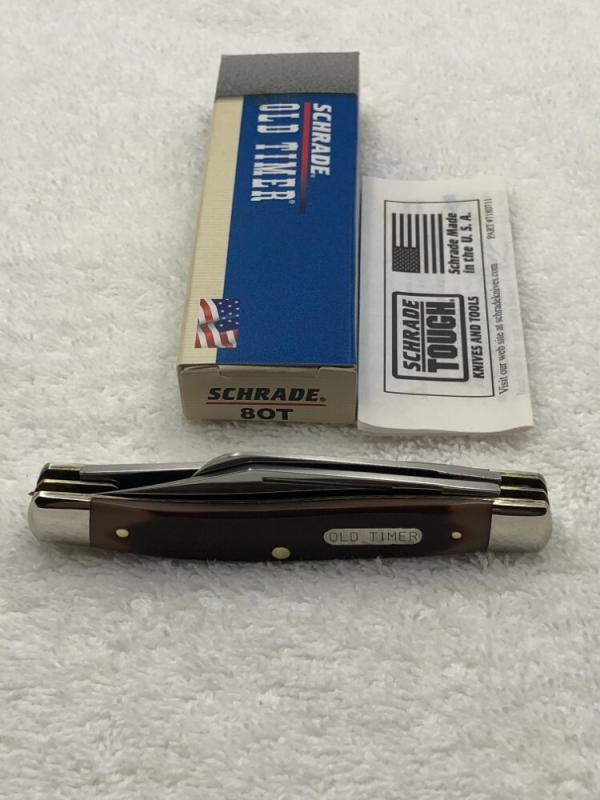 Vintage Schrade 8OT Senior 3 Blade Stockman Made In USA Vintage Schrade 8OT Senior 3 Blade Stockman Made In USA