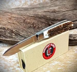 RoseCraft Blades Nolichucky Jack RCT011-STG Genuine Red Deer Stag D2 Spear Point