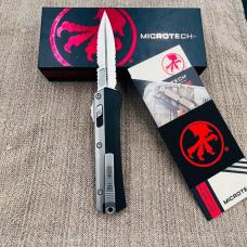 Microtech 184-12 Glykon Bayonet - Black Handle - Bead Blast Overlay - Stonewashed Blade Microtech 184-12 Glykon Bayonet - Black Handle - Bead Blast Overlay - Stonewashed Blade