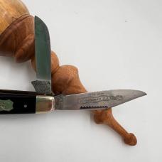 VINTAGE BUCK CREEK SOLINGEN GERMANY BROWN PLASTIC LONG PULL STOCKMAN KNIFE (43) VINTAGE BUCK CREEK SOLINGEN GERMANY BROWN PLASTIC LONG PULL STOCKMAN KNIFE (43)