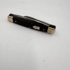 VINTAGE BUCK CREEK SOLINGEN GERMANY BROWN PLASTIC LONG PULL STOCKMAN KNIFE (43) VINTAGE BUCK CREEK SOLINGEN GERMANY BROWN PLASTIC LONG PULL STOCKMAN KNIFE (43)