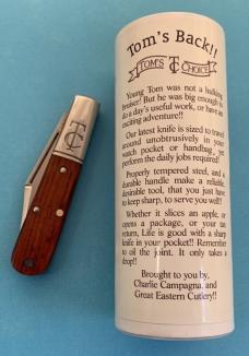 Great Eastern Cutlery Tom's Back! SFO by Charlie Campagna, Waynorth 141122 Cocobolo Wood. ..(GEC) Great Eastern Cutlery Tom's Back! SFO by Charlie Campagna, Waynorth 141122 Cocobolo Wood. ..(GEC)