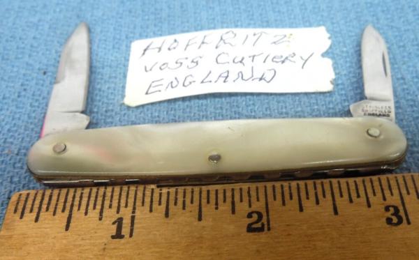 PRE OWNED 3" COLLECTORS PEN KNIFE HOFFRITZ VOSS CUTLERY ENGLAND PEARL SCALES?? PRE OWNED 3" COLLECTORS PEN KNIFE HOFFRITZ VOSS CUTLERY ENGLAND PEARL SCALES??