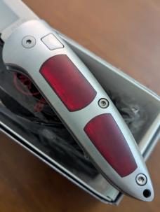 ORIGINAL GERMAN MADE 1990'S BOKER SPEED LOCK AUTOMATIC 707RB RED BONE SERRATED NIB ORIGINAL GERMAN MADE 1990'S BOKER SPEED LOCK AUTOMATIC 707RB RED BONE SERRATED NIB