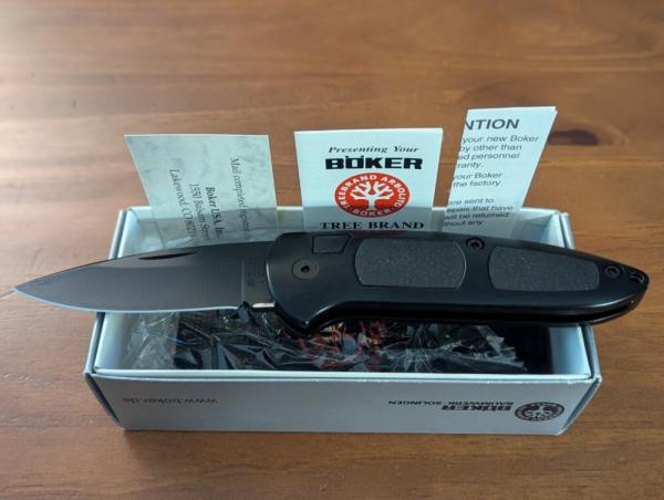 ORIGINAL GERMAN MADE 1990'S BOKER SPEED LOCK AUTOMATIC 707B BLACK ALUMINUM SWAT VERSION NIB ORIGINAL GERMAN MADE 1990'S BOKER SPEED LOCK AUTOMATIC 707B BLACK ALUMINUM SWAT VERSION NIB