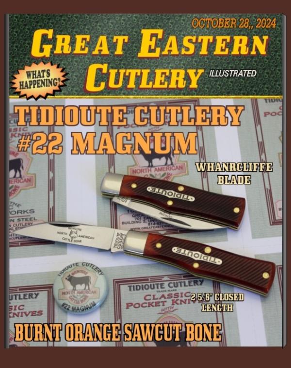 GREAT EASTERN CUTLERY - #220124 {TIDIOUTE} "22 MAGNUM" - BURNT ORANGE BONE HANDLES - 2 5/8" - Closed GREAT EASTERN CUTLERY - #220124 {TIDIOUTE} "22 MAGNUM" - BURNT ORANGE BONE HANDLES - 2 5/8" - Closed