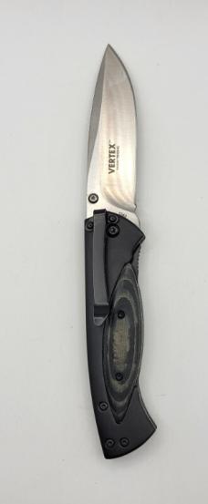 CRKT 1040 Vertex Assisted Opening Knife Micarta Scales Satin Plain blade #16 CRKT 1040 Vertex Assisted Opening Knife Micarta Scales Satin Plain blade #16