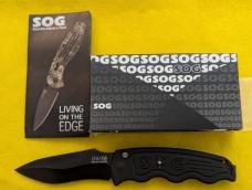 NIB SOG-TAC ST-06 Automatic Knife Drop Point (3.5" Black) 