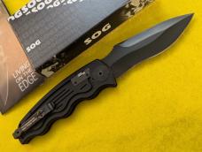 NIB SOG-TAC ST-06 Automatic Knife Drop Point (3.5" Black) 