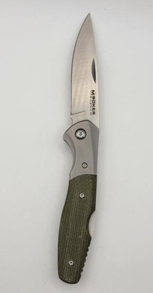 Boker Magnum 01SC079 Nice Lockback Knife Green Micarta  #19