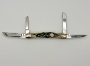 Colt CT240 Congress Four Blade Pocket Knife with Black Stag Bone Handle #39