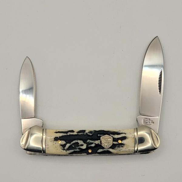 Colt CT237 Black Stag Canoe Pocket Knife #42 Colt CT237 Black Stag Canoe Pocket Knife #42