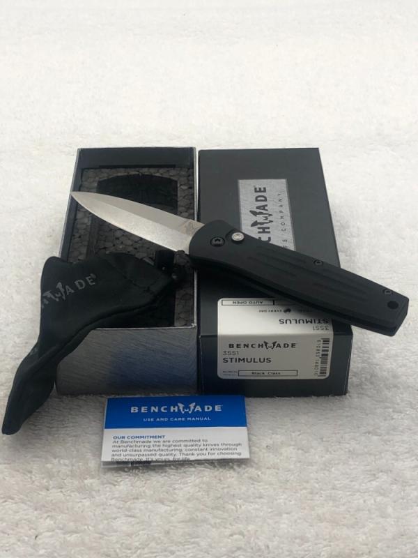 Benchmade 3551 Stimulus Push Button Automatic Knife New In Box Made In USA Discontinued Benchmade 3551 Stimulus Push Button Automatic Knife New In Box Made In USA Discontinued