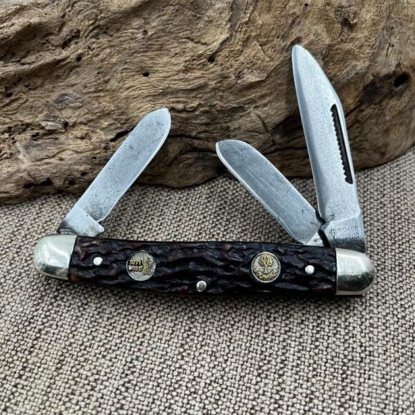BOKER TREE BRAND 7474 SOLINGEN GERMANY 3 BLADE 1971 WISS STOCKMAN KNIFE (11) BOKER TREE BRAND 7474 SOLINGEN GERMANY 3 BLADE 1971 WISS STOCKMAN KNIFE (11)