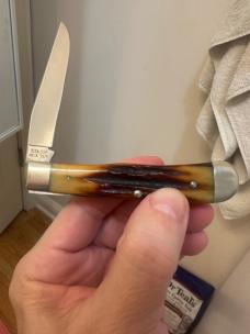 1978-79 *(Variant) Case XX Stag Single blade Trapper 5154. See pics for details of this rare knife. 1978-79 *(Variant) Case XX Stag Single blade Trapper 5154. See pics for details of this rare knife.