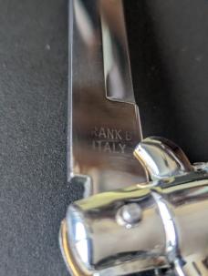 OLDER FRANK BELTRAME 33CM 13inch BAYONET STILETTO BRAZILIAN HORN...NOS OLDER FRANK BELTRAME 33CM 13inch BAYONET STILETTO BRAZILIAN HORN...NOS