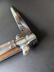 OLDER FRANK BELTRAME 33CM 13inch BAYONET STILETTO BRAZILIAN HORN...NOS OLDER FRANK BELTRAME 33CM 13inch BAYONET STILETTO BRAZILIAN HORN...NOS