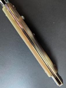 OLDER FRANK BELTRAME 33CM 13inch BAYONET STILETTO BRAZILIAN HORN...NOS OLDER FRANK BELTRAME 33CM 13inch BAYONET STILETTO BRAZILIAN HORN...NOS
