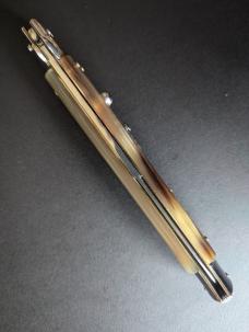 OLDER FRANK BELTRAME 33CM 13inch BAYONET STILETTO BRAZILIAN HORN...NOS OLDER FRANK BELTRAME 33CM 13inch BAYONET STILETTO BRAZILIAN HORN...NOS