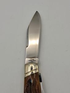 Colt CT206 2 Blade Brown Jigged Stag Bone Teardrop Knife.   #46