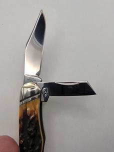 Colt CT203 4 Blade Brown Jigged Stag Bone Railsplitter Knife  #47