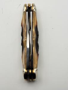 Colt CT203 4 Blade Brown Jigged Stag Bone Railsplitter Knife  #47