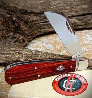 New Release! RoseCraft Blades Lick Creek Loom Fixer RCT025-ROW RoseWood Knife D2 Sheepsfoot Blade