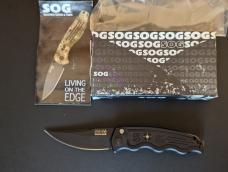 SOG Knives Mini SOG TAC Automatic Knife (3" Black) ST-11