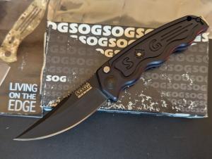 SOG Knives Mini SOG TAC Automatic Knife (3" Black) ST-11