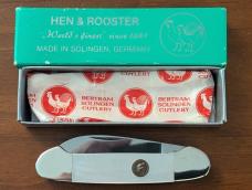 2000 HEN & ROOSTER Solingen 352 MOP Genuine Mother of Pearl Canoe MINT NEW IN BOX 2000 HEN & ROOSTER Solingen 352 MOP Genuine Mother of Pearl Canoe MINT NEW IN BOX