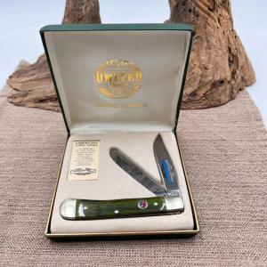 Boker Limited Edition, #1437 American Combat Veteran, Green Bone Trapper