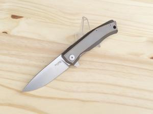 LionSTEEL Myto Folding Knife MT01BR Bronze Titanium Handle M390 Blade - New