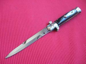 Vintage 1950's Picklock 9" Italian STILETTO Horn Switchblade Knife - Like New