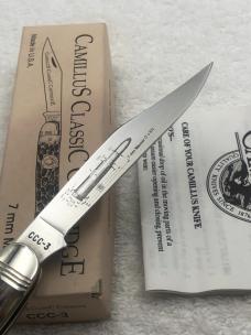 Vintage Camillus Classic Cartridge Knife CCC-3 1993 7mm Mauser Cartridge Shield Vintage Camillus Classic Cartridge Knife CCC-3 1993 7mm Mauser Cartridge Shield