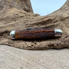 Vintage Queen Trapper USA 6140 Jigged brown bone, 2 blade folding knife (67) Vintage Queen Trapper USA 6140 Jigged brown bone, 2 blade folding knife (67)