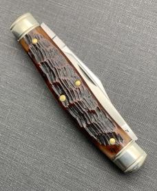 City Stock Stockman Pocket Knife. Charlie C. Special Factory Order. Dark Chestnut Jigged Bone Scales City Stock Stockman Pocket Knife. Charlie C. Special Factory Order. Dark Chestnut Jigged Bone Scales