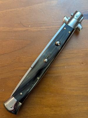OLDER NO-NAME 33CM-13INCH BRAZILIAN HORN BAYONET STILETTO STAMPED MANIAGO ITALY 