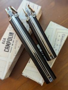 DUO OF AGA CAMPOLIN EBONY WOOD DOMINUS 23CM-9" BAYONET AND MINI DOMINUS 15CM-6 INCH AUTO..NIB DUO OF AGA CAMPOLIN EBONY WOOD DOMINUS 23CM-9" BAYONET AND MINI DOMINUS 15CM-6 INCH AUTO..NIB