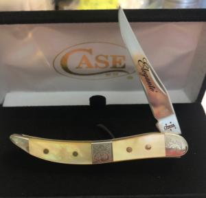 New in Plain Case Box 2006 Case Gold Lip Pearl Toothpick #2