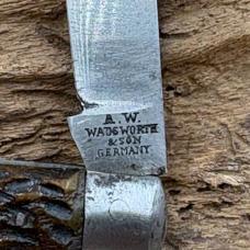 Vintage A.W. Wadsworth & Son Single blade Jack Bone Handle Knife Germany (71) Vintage A.W. Wadsworth & Son Single blade Jack Bone Handle Knife Germany (71)