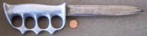 WW2 Knuckle Fighting Knife JOHN EK KNIFE HAMDEN CONN. 2D516