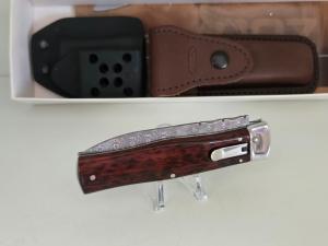 MIKOV DAMASCUS PREDATOR , SNAKEWOOD SCALES 